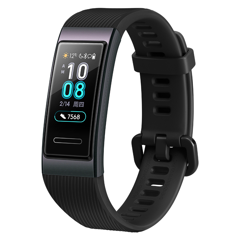 Originele Huawei Band 3 Sport Smartband Metalen Frame Amoled Full Color Display Touchscreen Zwemmen Beroerte Hartslag Sensor Slaap: Pearl Black