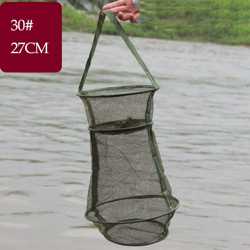 Folding Fish Net 3-Layers Fishing Net PE Material Four Models Fish Care Net Monofilament Small Mesh Fish Net Pesca: 30F