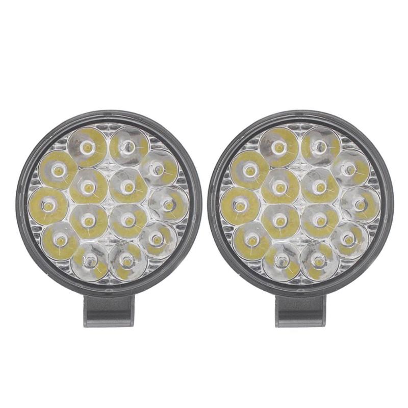 42W Round/27W Square LED Work Light Offroad Spot Beam Driving Front Fog Reversing Lighting for Truck SUV ATV Tractor