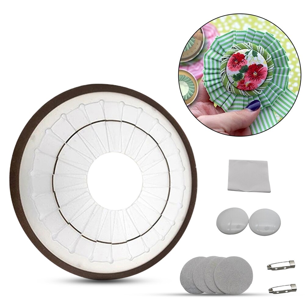 Diy roset maker håndlavet bånd blomst dekor patchwork gør værktøj let roset maker