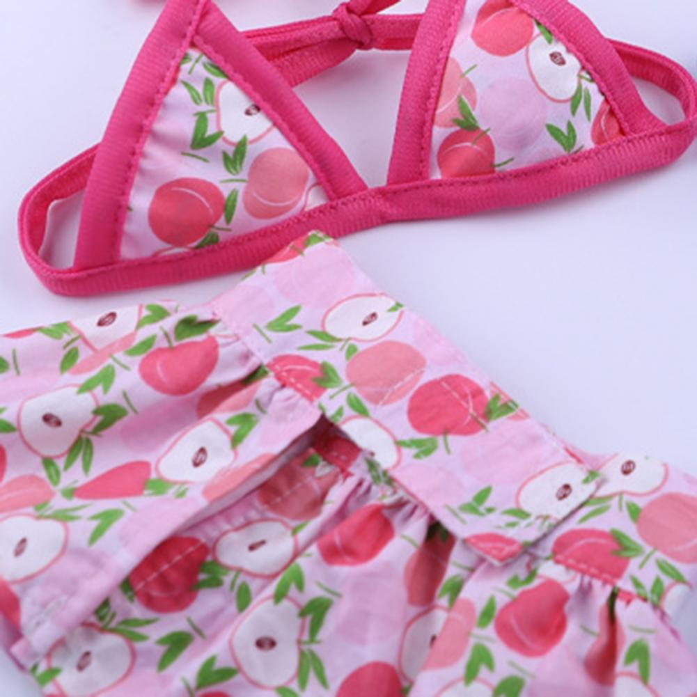 1 ensemble Bikini pour animaux de compagnie chien ruban de fixation confortable impression claire Ins été Bikini pour animaux de compagnie été thème chien Bikini pour petits chiens XS-L
