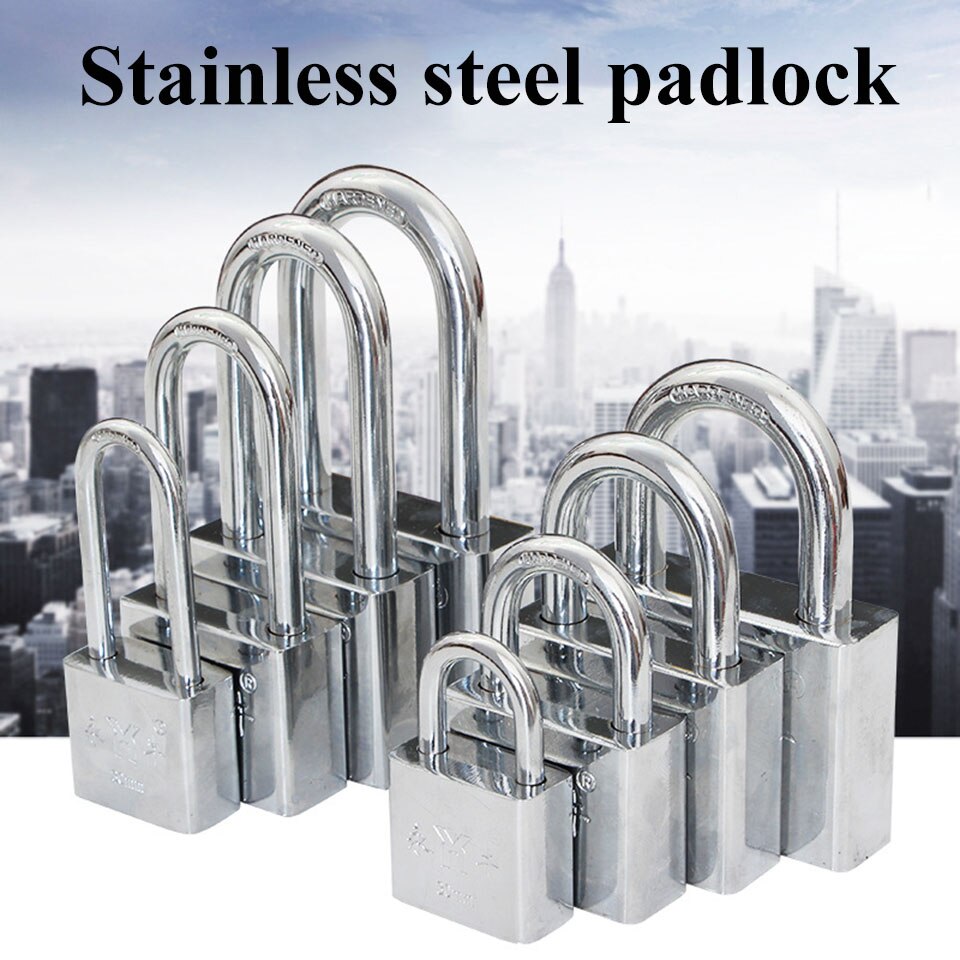 Stainless Steel Padlock Wolf Head Brass Lock Small Locks Door Locks 20mm 25mm 30mm 40mm Not Rust Lock Core Include 3 keys