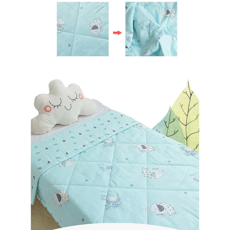 Barneluftkondisjoneringsdyne bomullsdyne vaskbar baby sommer tynn quilt