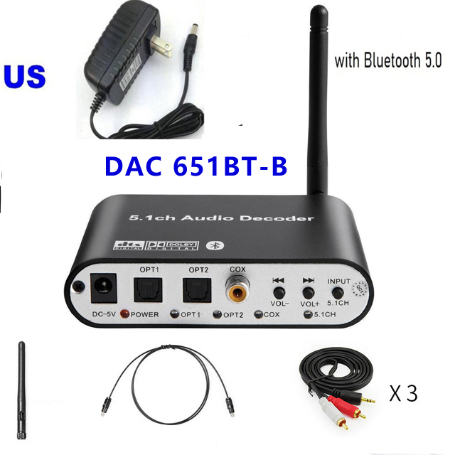 Hdmi Dts 5.1 Audio Decoder Bluetooth 5.0 Ontvanger Dac Dts AC3 Flac Ape 4K X 2K Hdmi Naar hdmi Extractie Converter Spdif Arc: DAC651BT US