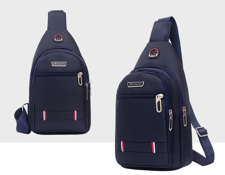 anti theft chest bag shoulder bags Messenger Bag Zipper Outdoor Travel Small Square Crossbody Bag Bandolera hombre: blue