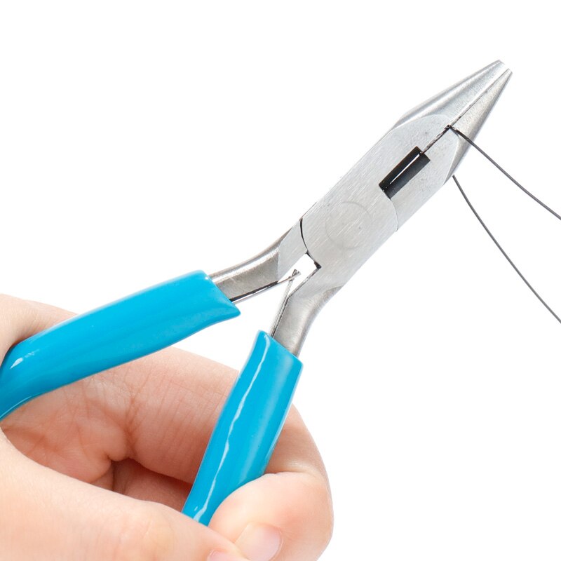 Smycken reparationsverktyg verktygstång tandlös tång vice vice hängande ringtång ringöppnare pincett koppar bromsok: Ljusblå