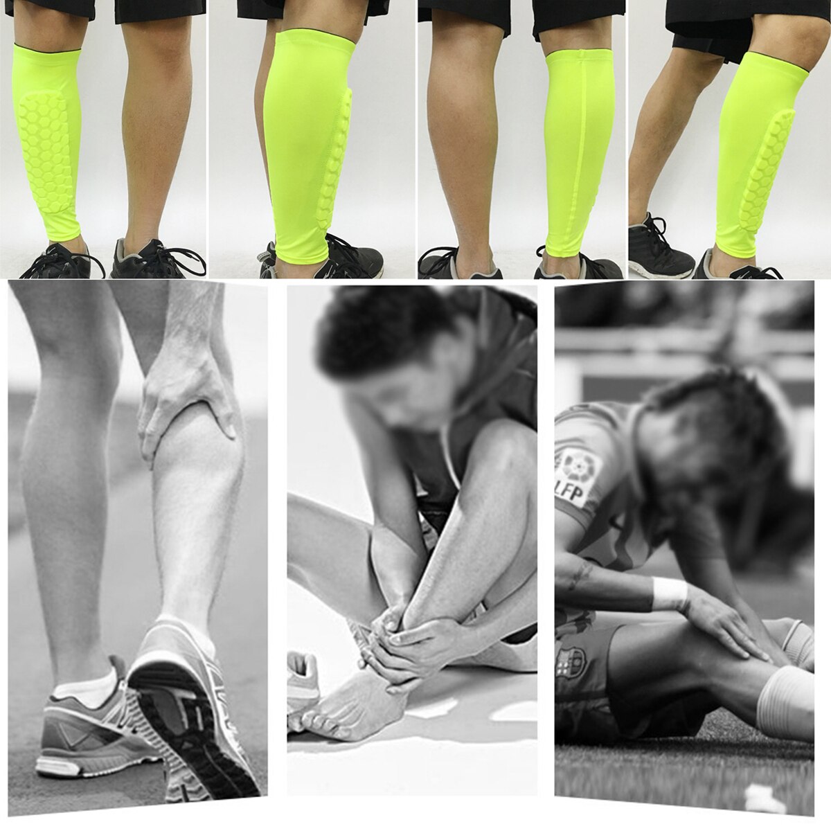 Sport Bescherm 2 Stuks Kalf Beschermhoes Professionele Crashproof Shin Guards Fit Voor Voetbal Basketbal Fietsen Klimmen
