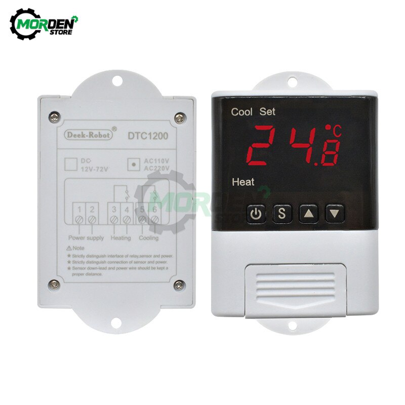 Termostato Digital AC 110V 220V, regulador de temperatura, interruptor de calefacción de refrigeración con función WIFI DTC1110 DTC1200: DTC1200 No WIFI