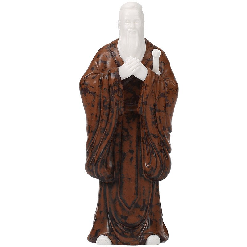 Confucius, une statue de sculpture saint, sculpture d'art moderne en céramique, style chinois décoration de loft de salon de