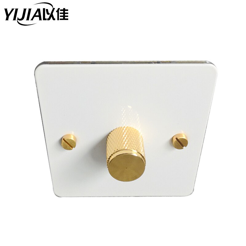 Wallpad simple LED gradateur interrupteur 1Gang électrique lumière luminosité régulateur Antique laiton norme ue avec griffes