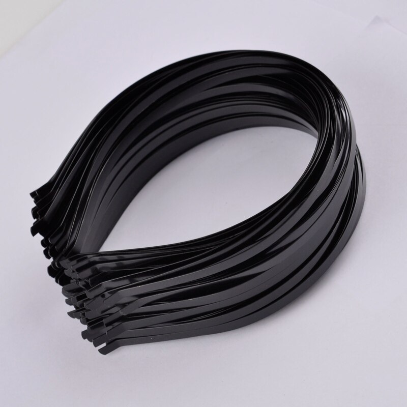 3 Mm 100 Pcs Metalen Hoofdbanden Head Band Haar Sieraden Maken Accessoires Rhodium/Zwart/Kc Goud/Goud plated: Black