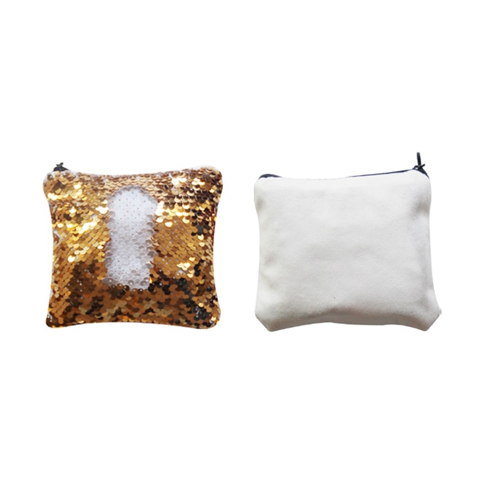 10pcs/lot style Sublimation Blank pocket Magical Sequins item Makeup Bags For Sublimation INK Print DIY
