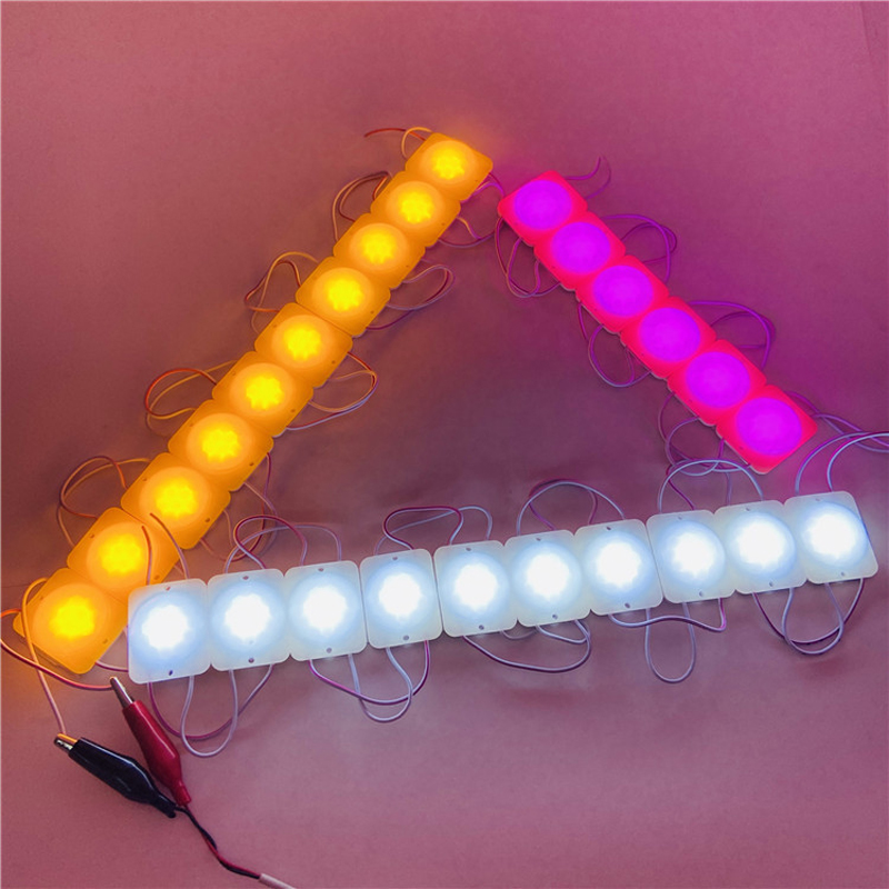 100pcs 2.4w waterproof COB LED Module Single Module One light Module Red Green Blue Yellow Pink 12v Lightbox Sign LOGO Module
