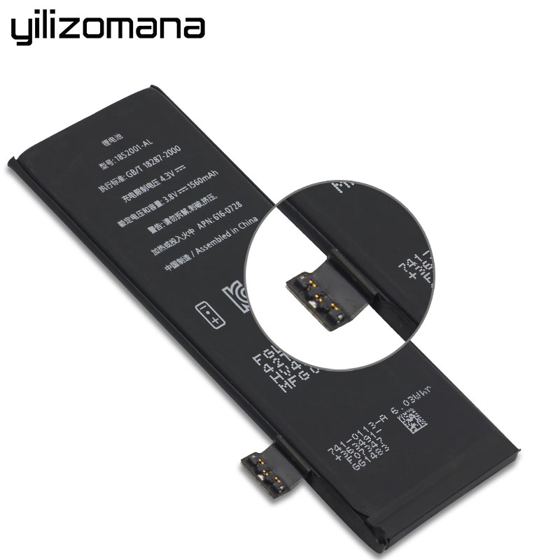 YILOZOMANA Original Telefon Batterie Hohe Kapazität 1560 mAh Batterie Für iPhone 5 S Ersatz Batterien Kostenloser Werkzeuge Einzelhandel Paket