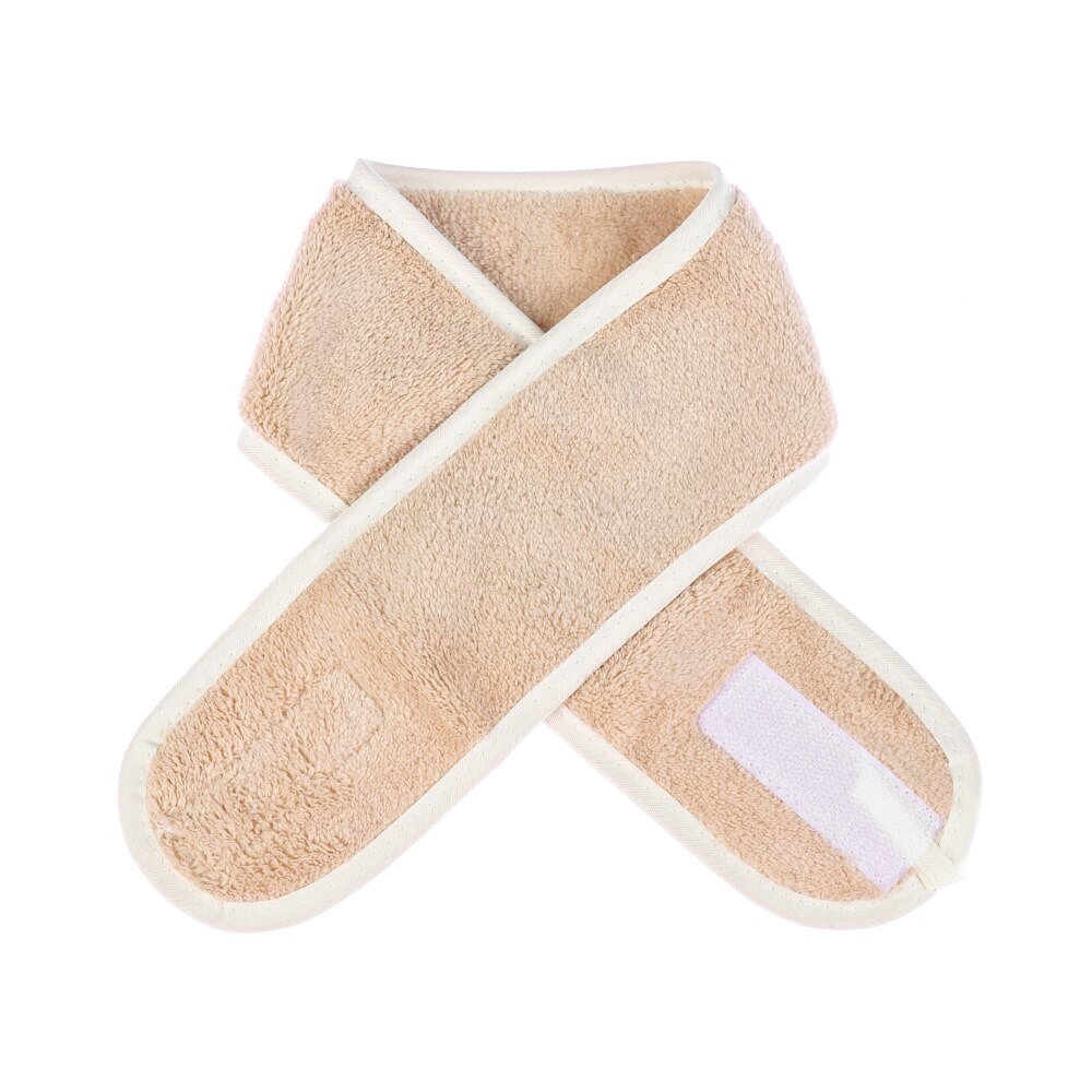 1pcs Soft Facial Hairband Make Up Wrap Head Band Cleaning Cloth Headband Adjustable Stretch Towel Shower Caps Hair Wrap: Style1 camel