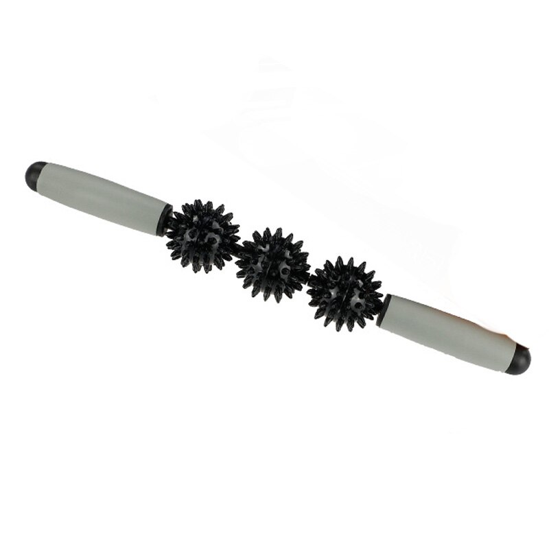 Muscle Roller Massage Stick Yoga Crossfit Fitness Muscle Trigger Point Yoga roller Leg Body Arm Back shoulder Muscle roller: Black