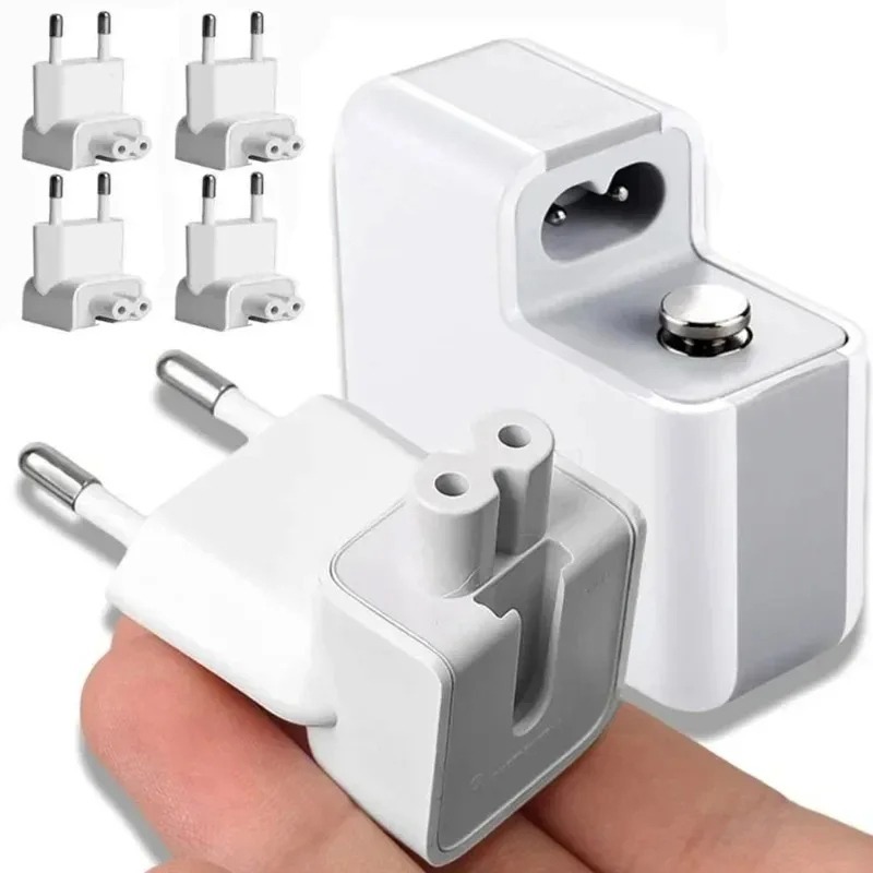3-1PCS EU Plug Adapter 6A Fast Charging Travel Wall EU AC Chargers for Laptop Apple Macbook Air Pro Duck Head Outlet Converters