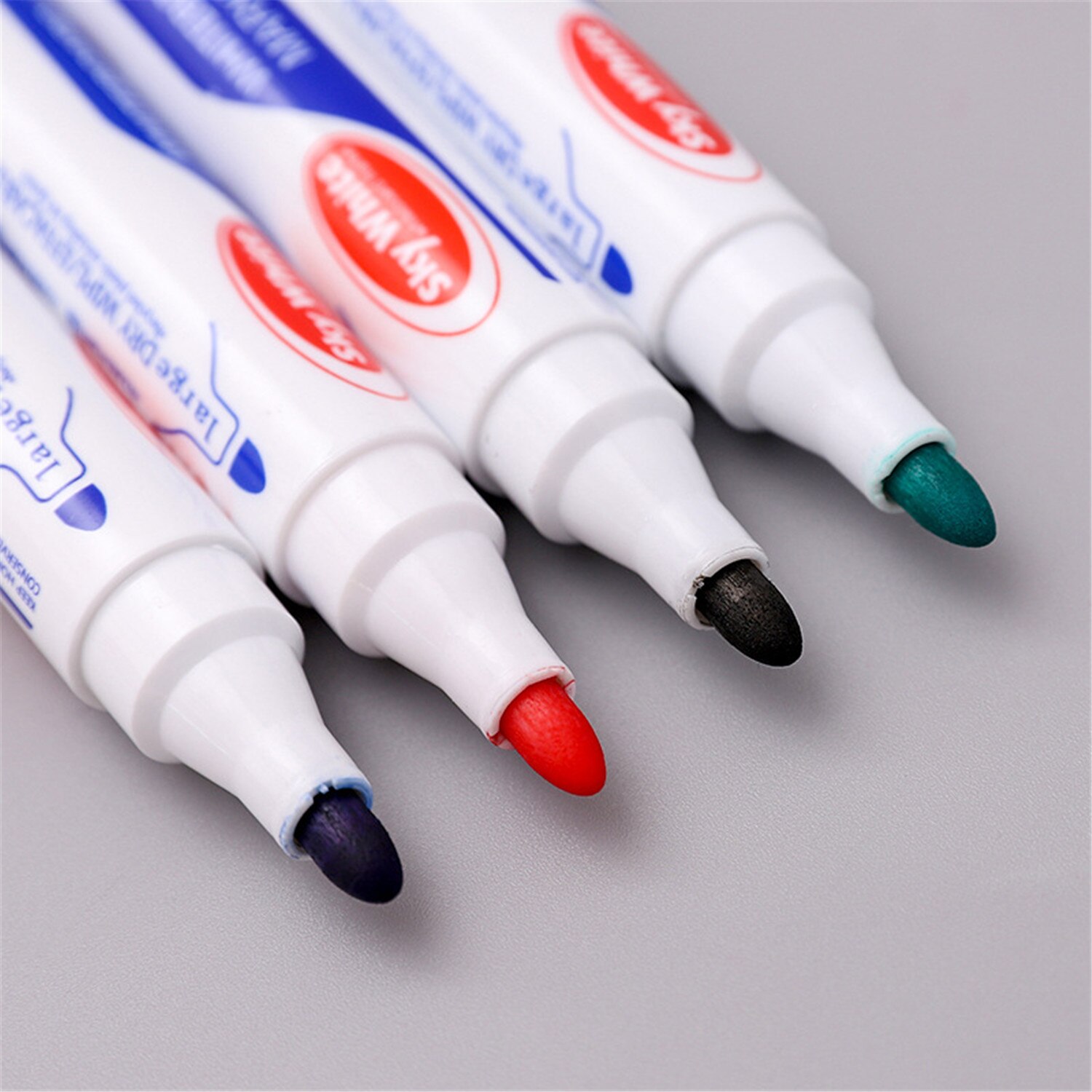 4pcs/set Whiteboard Pen Set Erasable Marker Pen for White Board Glass Kids Drawing Office Meeting School Teacher