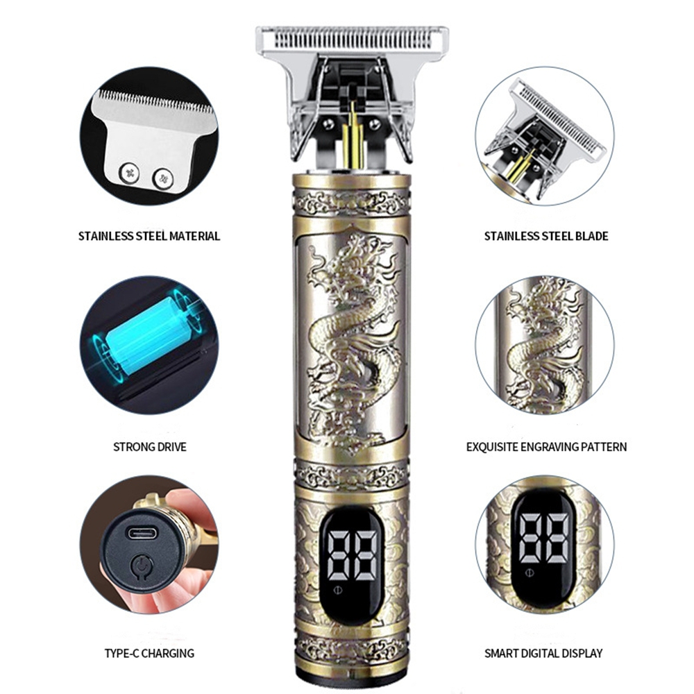 Tondeuse Voor Mannen Professionele Haar Trimmer Kapper Snoerloze Zero Gapped Hair Clipper Lcd-Display Heren Cadeaus Baard Trimmer