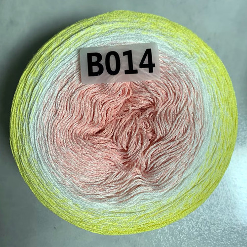 Ovillo de algodón y lino para Tartas, hilo degradado 8 # de encaje Macaron, línea de gelatina de 4 hebras, sección larga teñida, chal de ganchillo, TJ20263, 300G por bola: Chocolate