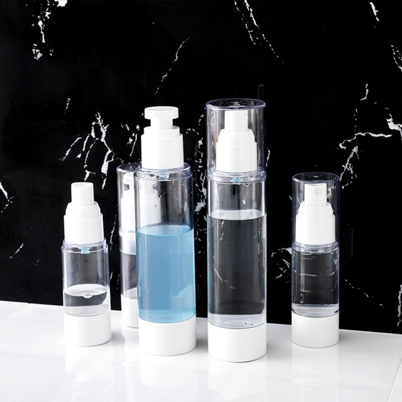 30/50/100ml Reise luftlos Drücken Flasche Pumpe Leere sprühen Emulsion flasche Kosmetische Vakuum Schäumen flasche transparent tragbare