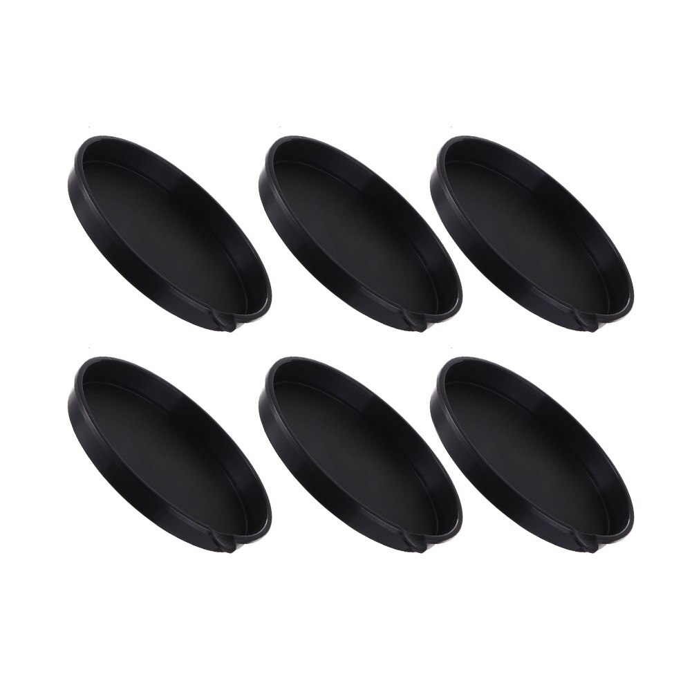 6pcs Durable Pallets Portable Drip Tray Balcony Flower Pot Solid Plant Saucer With Handle Indoor Outdoor Succulent Round: Black 11.5cm