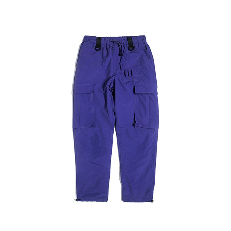 Cargo pantalon hommes Streetwear Joggers violet pantalon couleur unie Cargo pantalon mâle DG139: purple / XXL