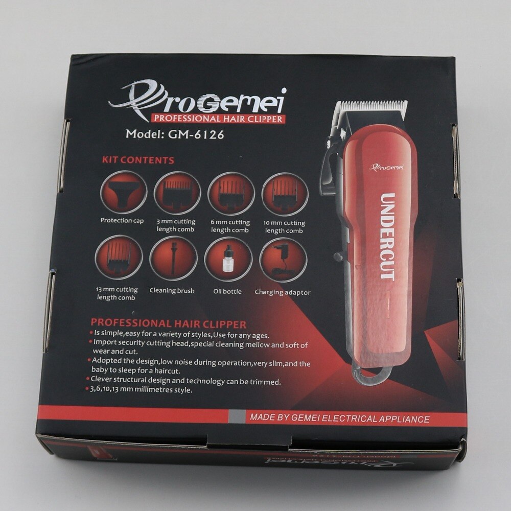 Cordless hair clipper taper lever barber trimmer hair cutter electric hair cutting machine men haircut adjustable