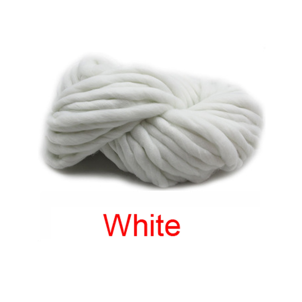 250g dikke merinowol breiwol alternatief dikke wol garen diy super bulky arm breien deken hand spin garen: Wit