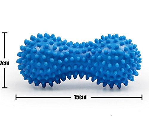 Jordnöts pvc yogatillbehör med taggar träning massage jordnötshandboll yoga fitnessboll uppblåst airbag jordnötsboll 6 färger