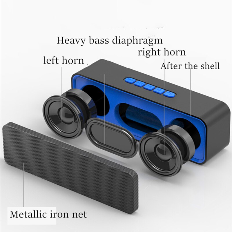 Tws Draadloze Draagbare Speaker Muziek Boombox Soundbar Bluetooth Luidsprekers Met Subwoofer Parlantes Para Pc Altavoces Som F4035