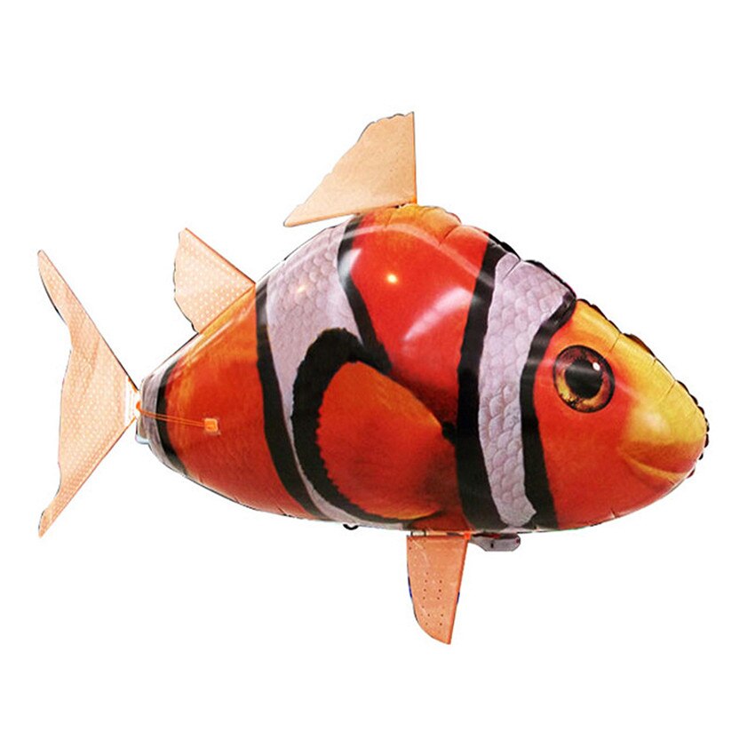 1PCS Remote Control Flying Air Shark Toy Clown Fish Balloons RC Helicopter Robot For Kids Inflatable With Helium Fish plane