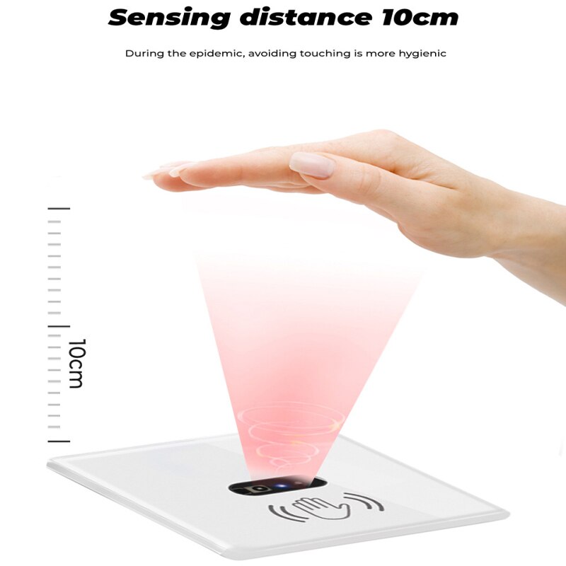 Mini 250V 10A Touchless Smart Wall Light Switch Infrared Sensor Glass Display PIR Motion Switch Household Automation Accessories