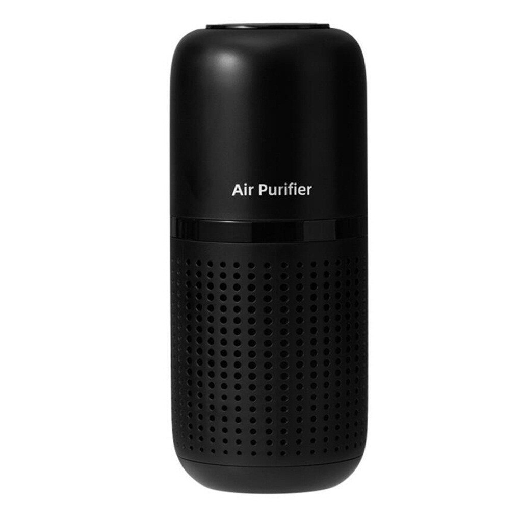 Purificateur D'air Et Chargeur USB Double Pour Voiture - Design Intelligent, Noir