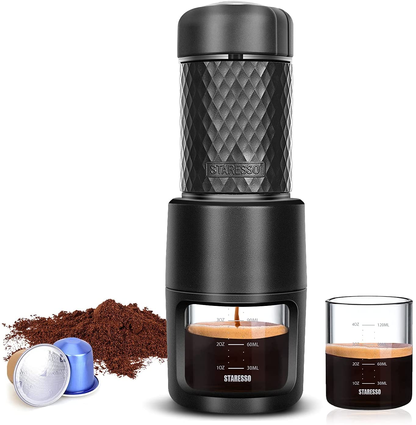 STARESSO Zweite Generation Manuelle Kaffeemühlen SP-200 Tragbare Multifunktionale Kaffee Maschine 2-in-1 Kapsel Kaffee Maschine