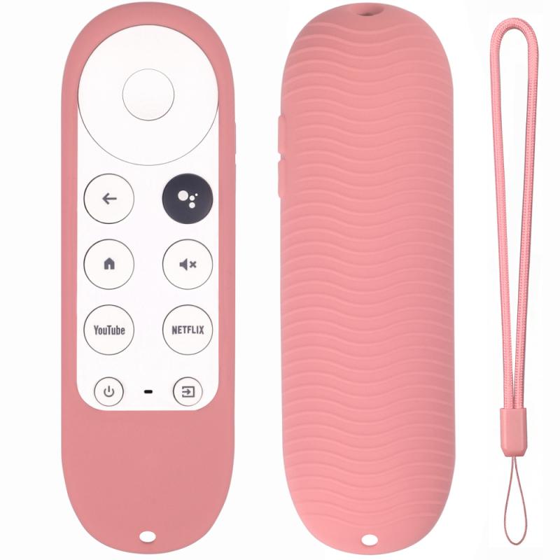 Für Chrome mit Google TV Fernbedienung Silikon Stoßfest und Staub-proof Fall mit Lanyard: 03