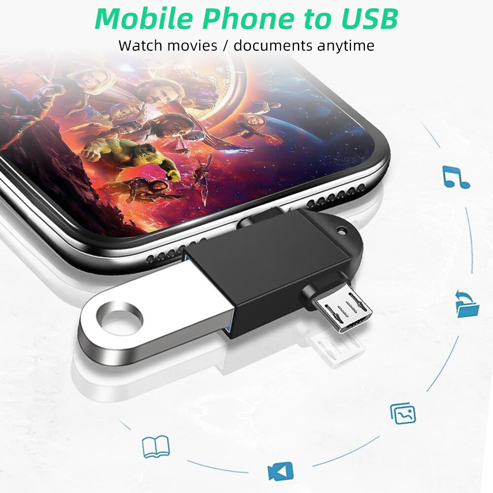 ANMONE OTG Type C Adapter 2 In 1 OTG Micro Usb Converter Usb C 3.0 Flash Disk Mouse Connector For Smartphone Android Usb Plug