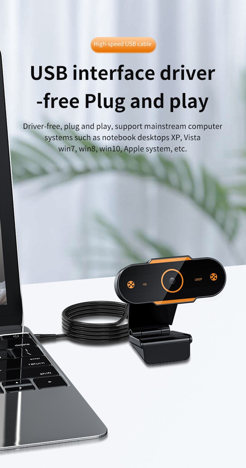 USB2.0 Computer Webcam Full HD 1080P Webcam Camera Digital Web Cam With Micphone For Laptop Desktop PC Tablet Camera