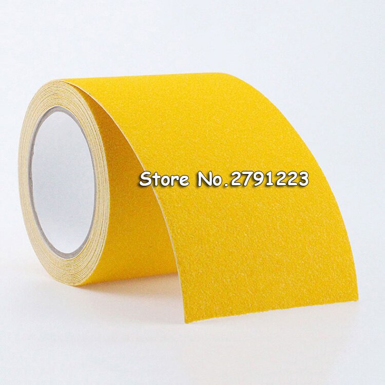 Ruban adhésif antidérapant de sécurité en PVC, 5m x 5cm, bande antidérapante, grain sûr, autocollant de préhension, ruban d&#39;avertissement utilisé pour les escaliers: Yellow