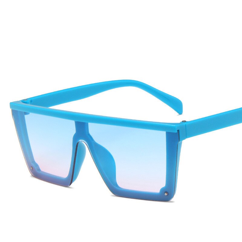Børn plastik børn firkantede solbriller lyserøde piger drenge baby solbriller  uv400 oculos briller: Blå