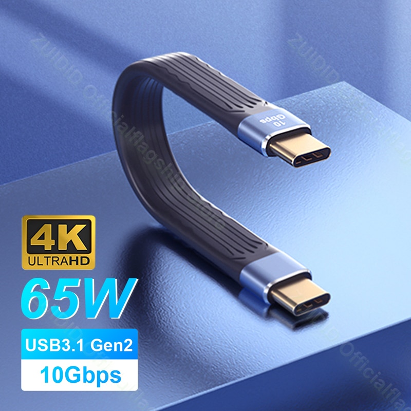 Câble USB 4.0 Gen3 PD 100W 5A, charge rapide, transfert de données, Type C, Thunderbolt 3, 4K @ 60Hz, 40Gbps