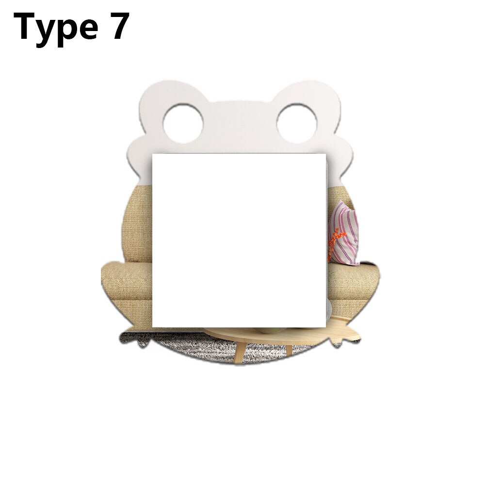 Mode Schakelaar Stickers Plug Base Framing Home Decor Woonkamer Ornament Zilveren Bloem Decal Fotolijst Spiegel Muur Artrt: 7
