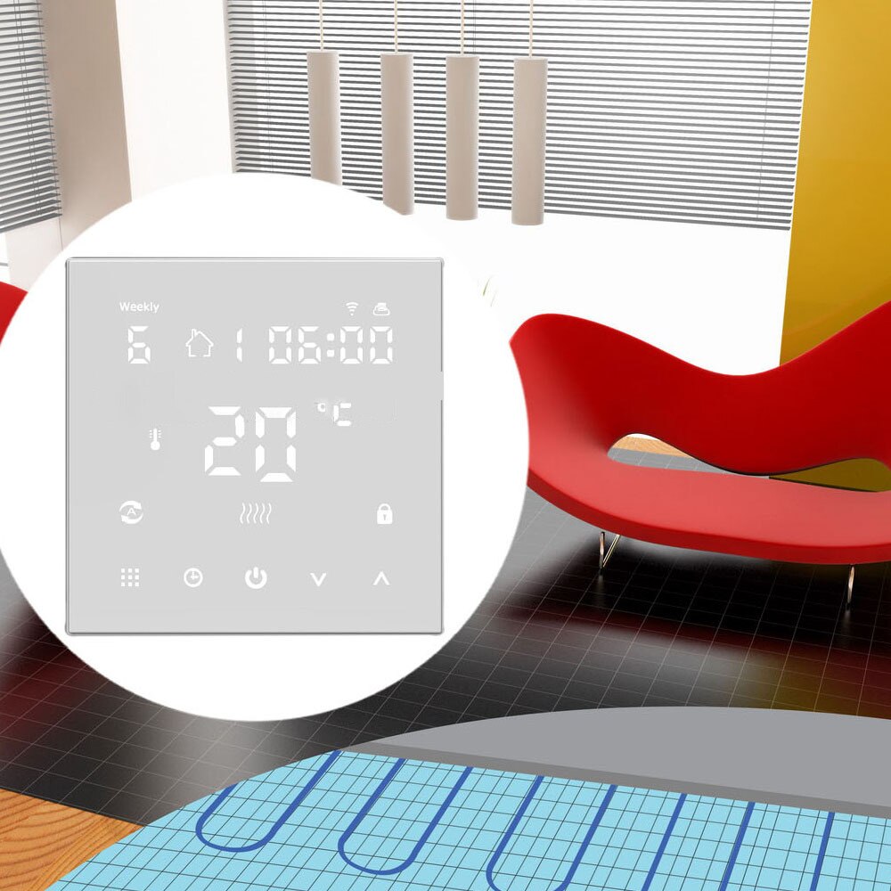 HY607 LCD Digital Intelligent Temperature Controller Phone APP WIFI Voice Control Electric Floor Heating Control Programmable