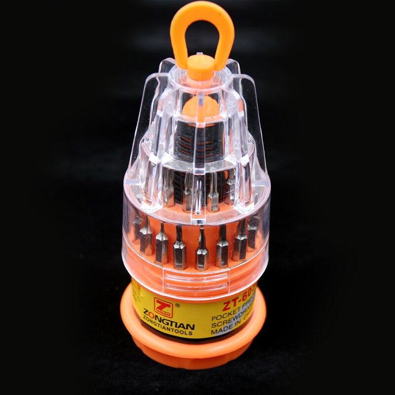 1 handle 30 blades Hand Tool Set General Household Hand Tool Kit with Storage Case Socket Wrench Screwdriver Knife Plastic Tool