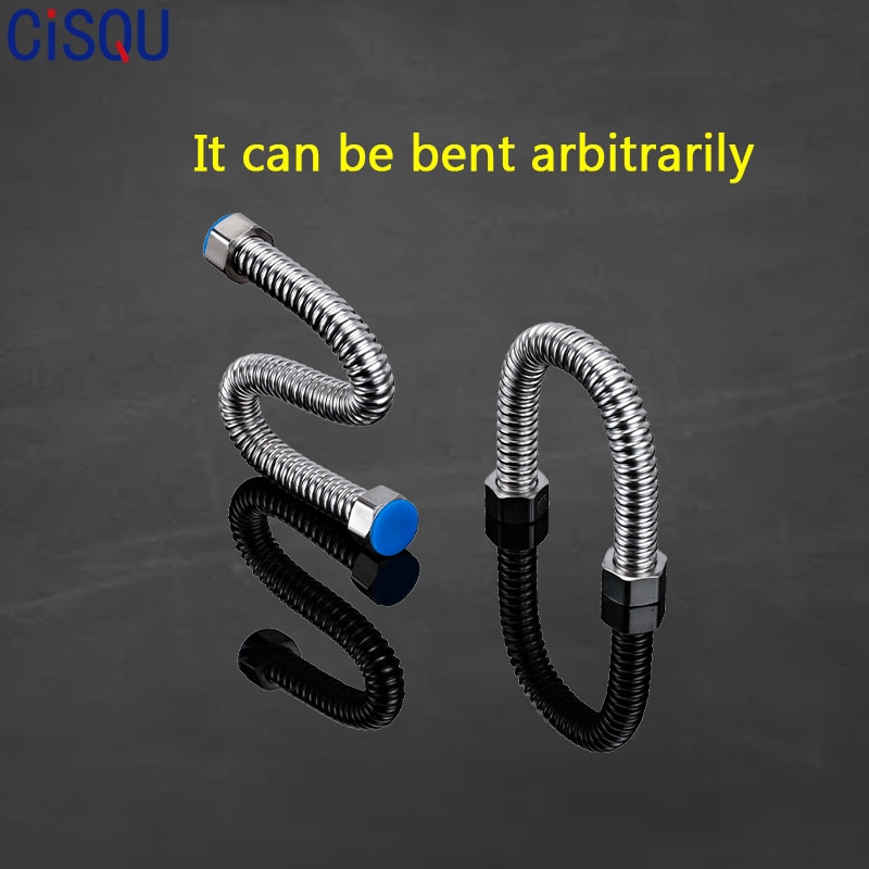 Metal Corrugated Hose 3/4"BSP Female Thread 10cm To 5m Extension Pipe, Water Heater/Smart Toilet/Kitchen Water Inlet Pipes