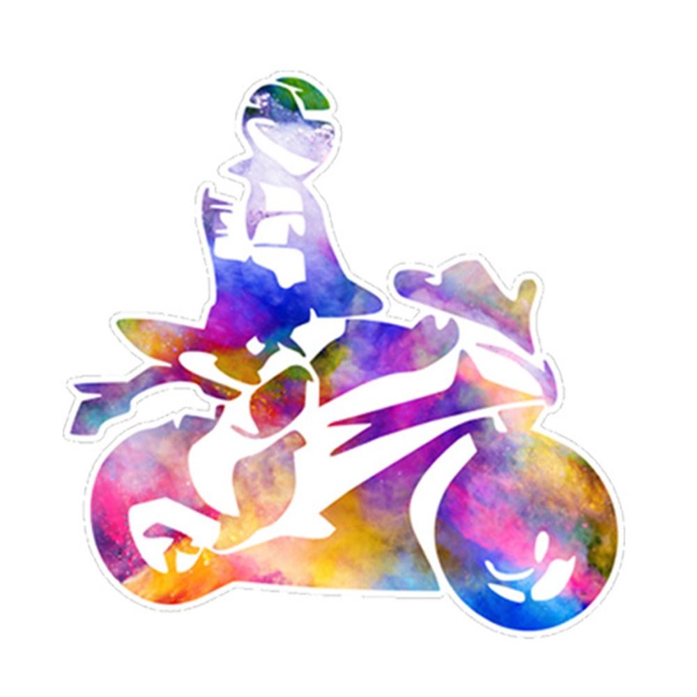 Szacunek dla motocyklistów dekoracyjna naklejka motocyklowy kreatywny wzór naklejki na rower wodoodporny samochód elektryczny skuter dekoracja: Lawenda