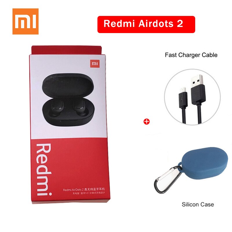 Xiaomi-auriculares Redmi Airdots 2 TWS, inalámbricos por Bluetooth 5,0, básicos, redmi 2, enlace automático, TWSEJ061LS: Airdots 2  Darkblue