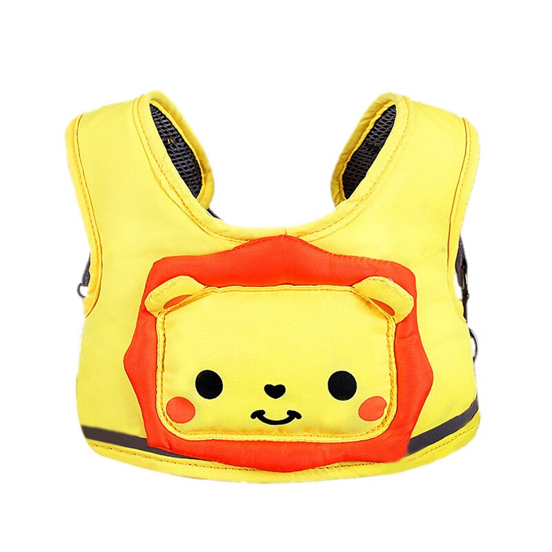 Baby harnas walking assistant walker veiligheid stok kids riem veiligheid zak baby peuter kind leiband rugzak katoen mesh sling: Geel