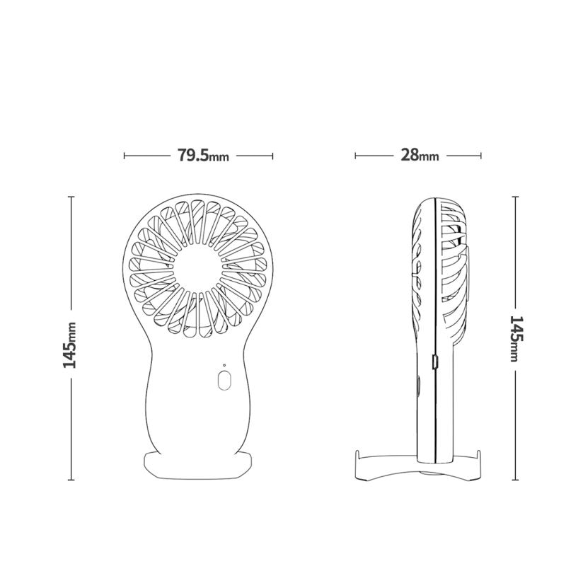 Oplaadbare Mini Draagbare Pocket Fan Telefoon Houder Cool Air Hand Held Reizen Koeler Koelventilator Voor Kantoor Outdoor thuis