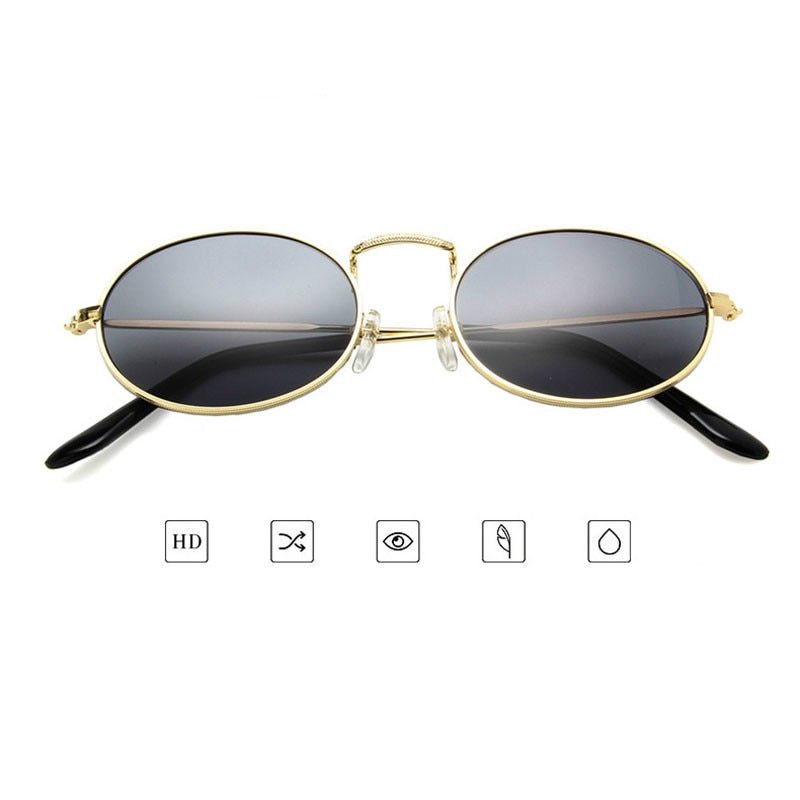 Leonlion Vrouwen Zonnebril Retro Metalen Ovale Zonnebril Mannen Zonnebril Vintage Vrouwelijke Shades